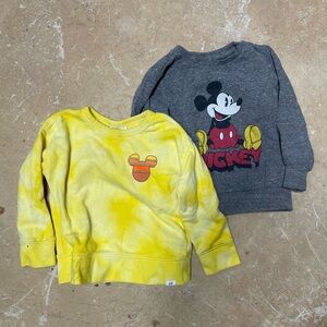 Mickey Mouse Gap and Disney Toddler Crewneck Sweatshirt 3T LOT Bundle WDW